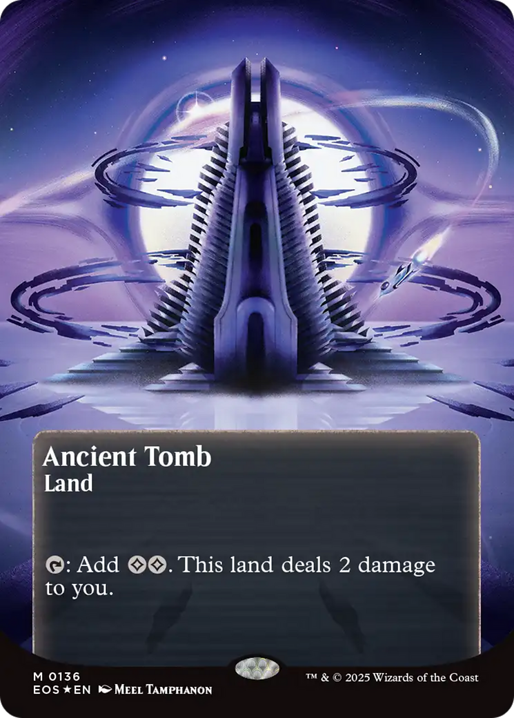 Ancient Tomb (0136) (Borderless) (Galaxy Foil) [Edge of Eternities: Stellar Sights] | Gate City Games LLC
