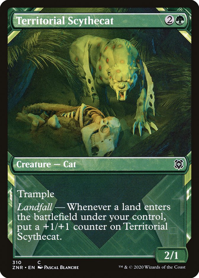 Territorial Scythecat (Showcase) [Zendikar Rising] | Gate City Games LLC
