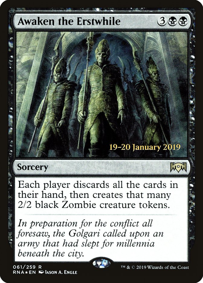 Awaken the Erstwhile [Ravnica Allegiance Prerelease Promos] | Gate City Games LLC