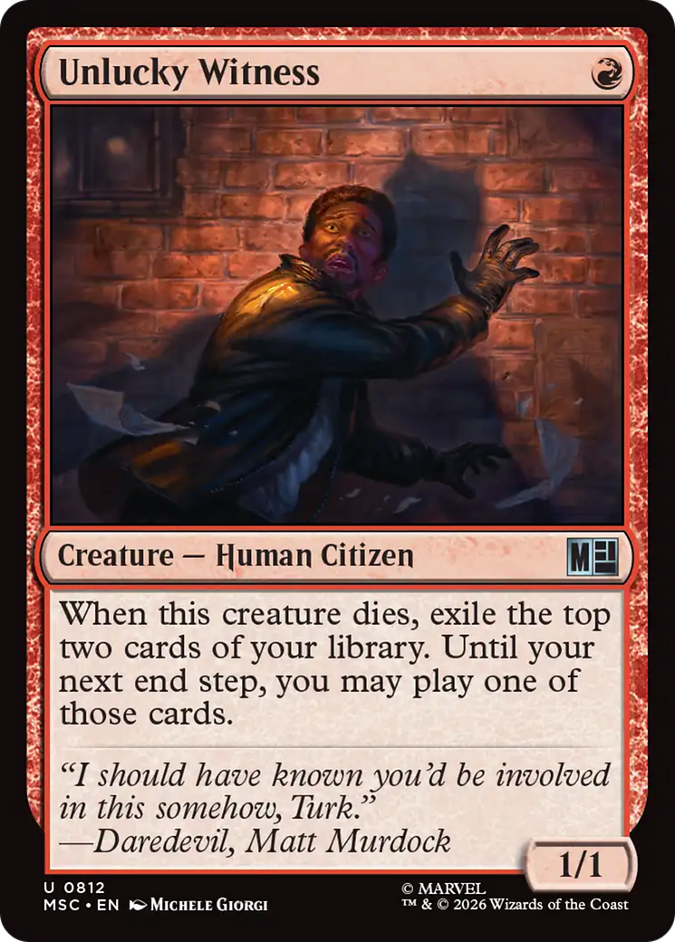 Unlucky Witness [Marvel Super Heroes Commander] | Gate City Games LLC