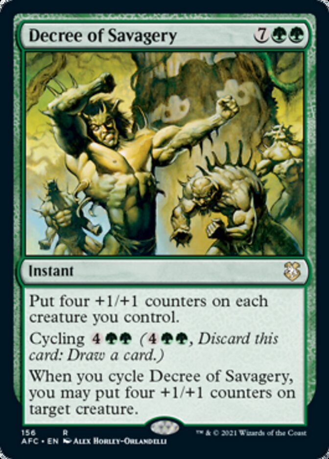 Decree of Savagery [Dungeons & Dragons: Adventures in the Forgotten Realms Commander] | Gate City Games LLC