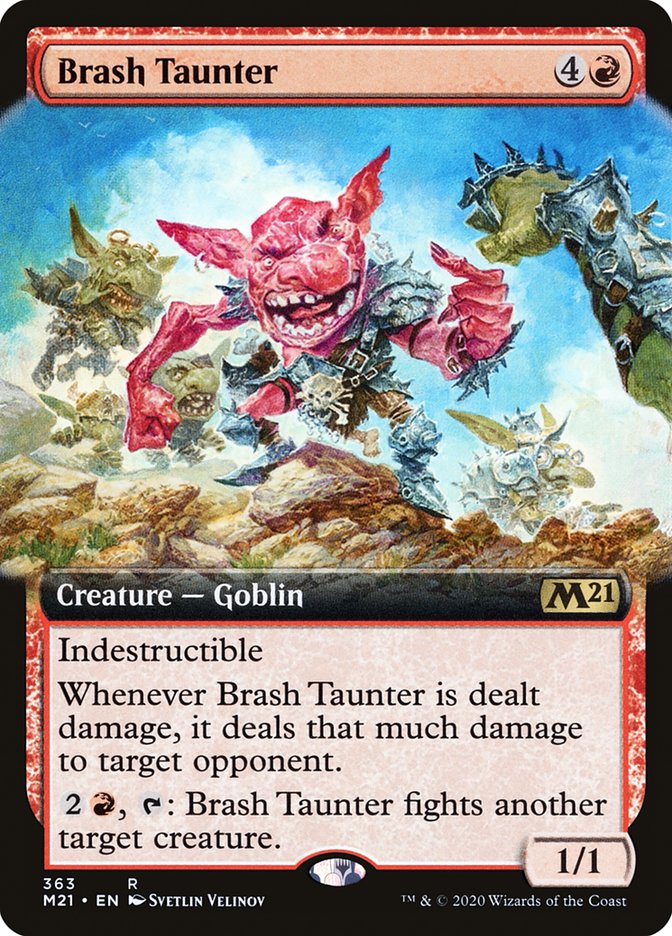 Brash Taunter (Extended Art) [Core Set 2021] | Gate City Games LLC