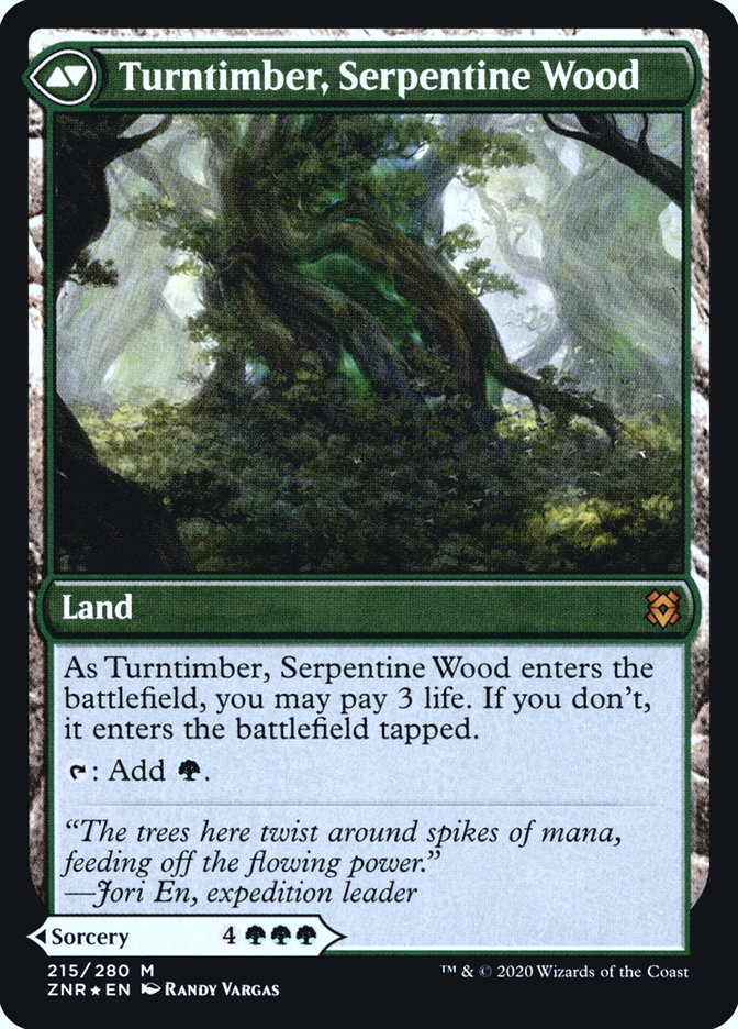 Turntimber Symbiosis // Turntimber, Serpentine Wood [Zendikar Rising Prerelease Promos] | Gate City Games LLC