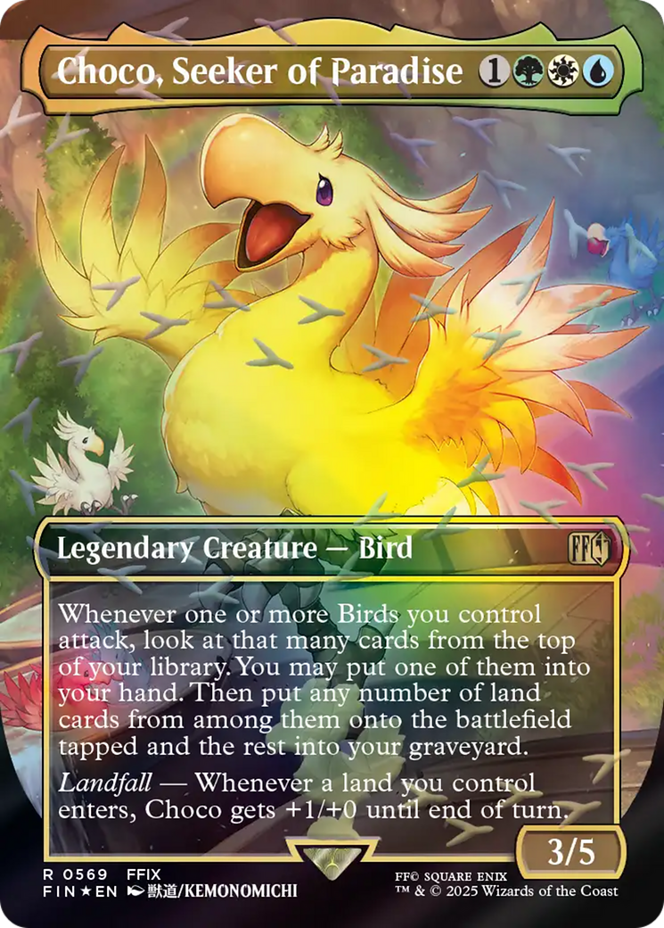 Choco, Seeker of Paradise (Borderless) (Chocobo Track Foil) [FINAL FANTASY] | Gate City Games LLC