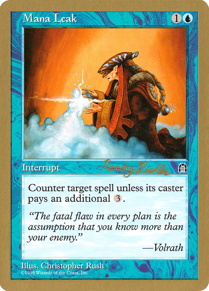 Mana Leak (Randy Buehler) [World Championship Decks 1998] | Gate City Games LLC