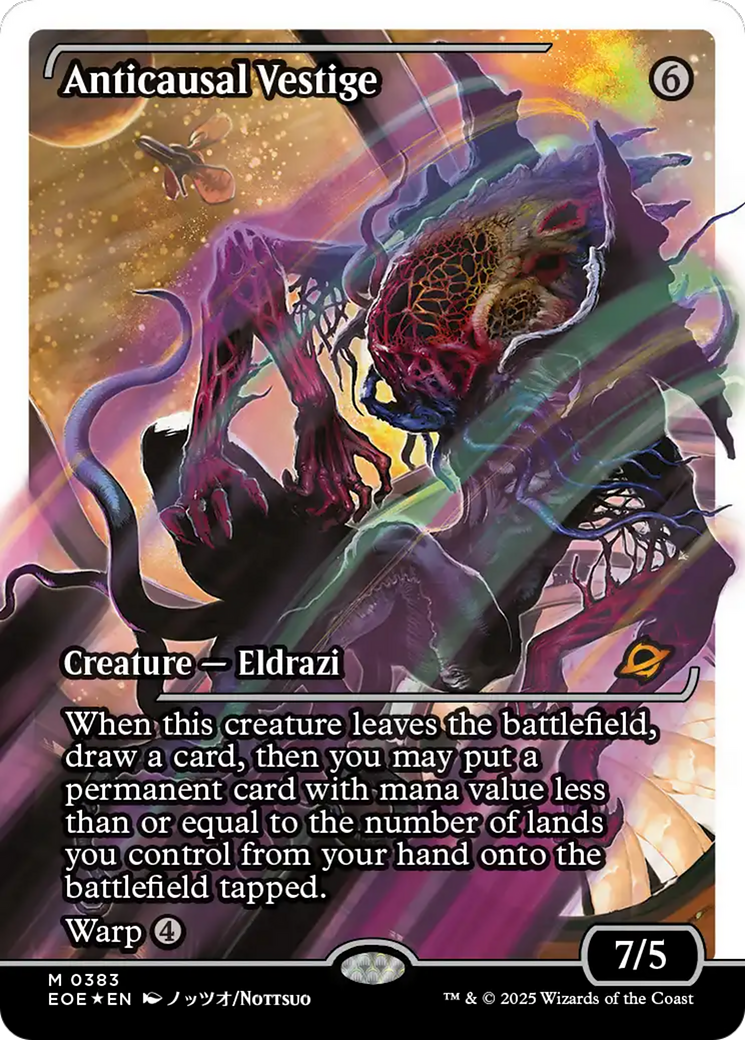 Anticausal Vestige (Showcase) (Fracture Foil) [Edge of Eternities] | Gate City Games LLC
