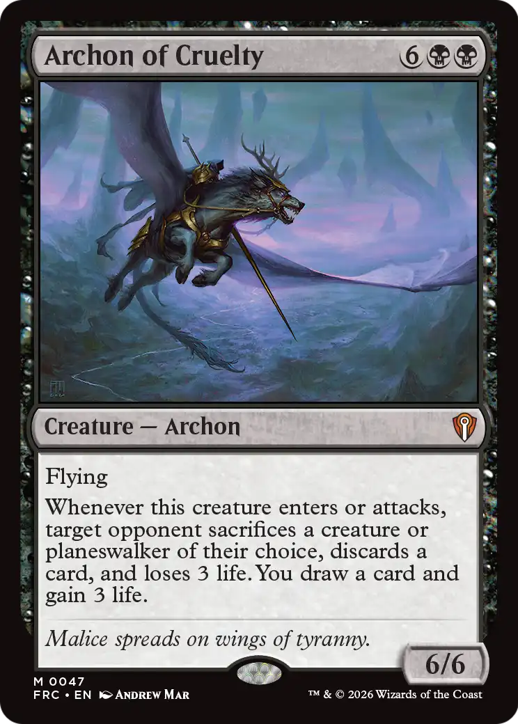 Archon of Cruelty [Reality Fracture Commander] | Gate City Games LLC
