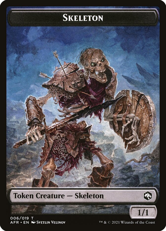 Illusion // Skeleton Double-Sided Token [Dungeons & Dragons: Adventures in the Forgotten Realms Commander Tokens] | Gate City Games LLC