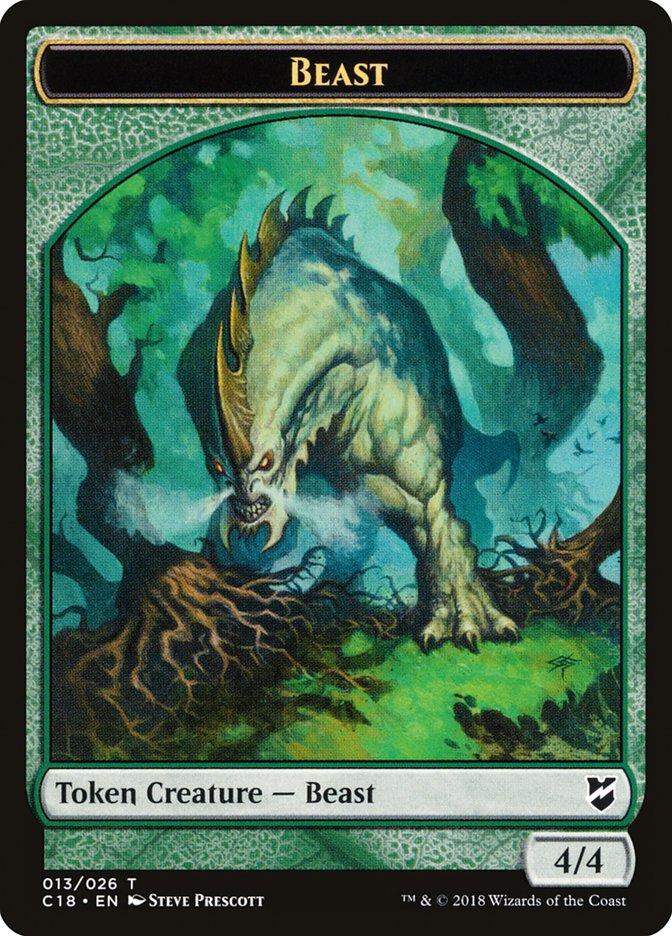 Cat Warrior // Beast (013) Double-Sided Token [Commander 2018 Tokens] | Gate City Games LLC
