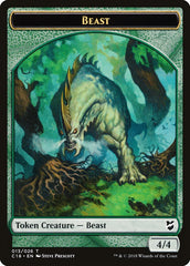 Cat Warrior // Beast (013) Double-Sided Token [Commander 2018 Tokens] | Gate City Games LLC