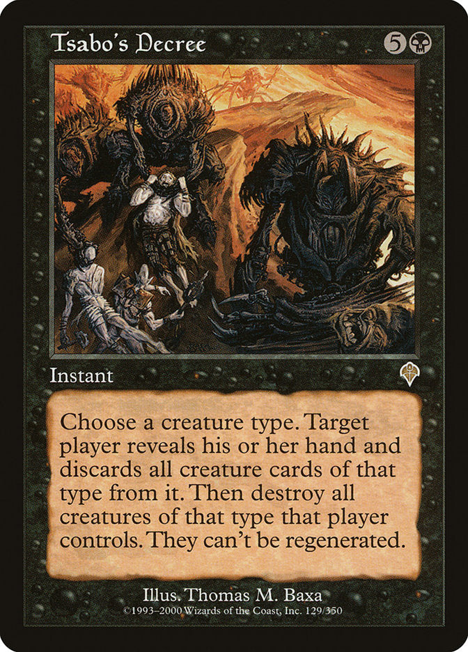 Tsabo's Decree [Invasion] | Gate City Games LLC