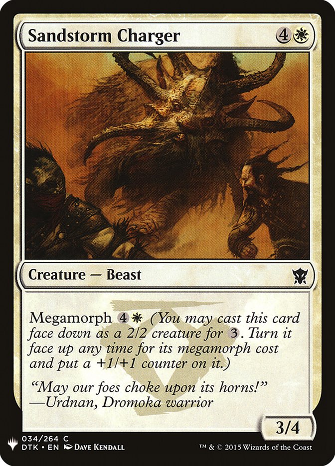 Sandstorm Charger [Mystery Booster] | Gate City Games LLC
