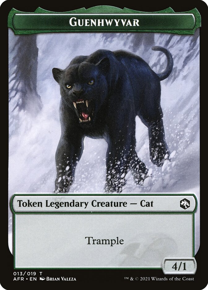 Spider // Guenhwyvar Double-Sided Token [Dungeons & Dragons: Adventures in the Forgotten Realms Tokens] | Gate City Games LLC
