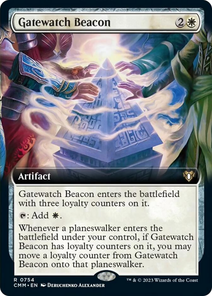 Gatewatch Beacon (Extended Art) [Commander Masters] | Gate City Games LLC