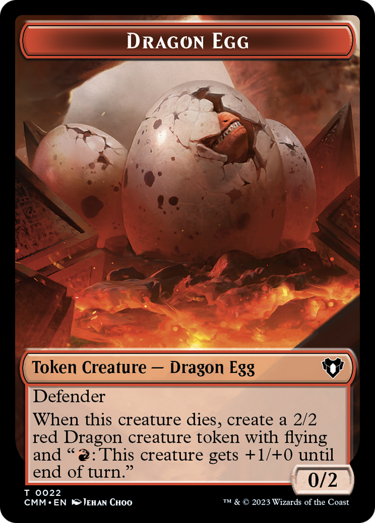 Dragon Egg Token [Commander Masters Tokens] | Gate City Games LLC