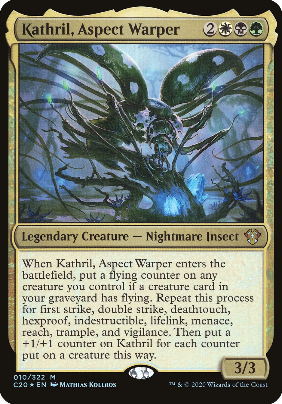 Kathril, Aspect Warper (Oversized) [Commander 2020 Oversized] | Gate City Games LLC