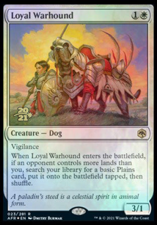Loyal Warhound [Dungeons & Dragons: Adventures in the Forgotten Realms Prerelease Promos] | Gate City Games LLC