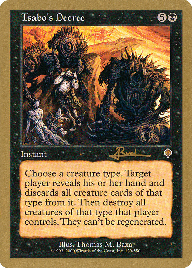 Tsabo's Decree (Antoine Ruel) [World Championship Decks 2001] | Gate City Games LLC
