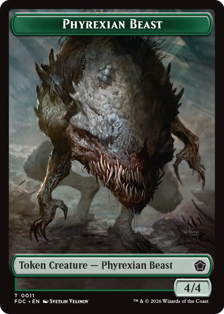 Phyrexian Germ // Phyrexian Beast Double-Sided Token [Foundations Commander Tokens] | Gate City Games LLC