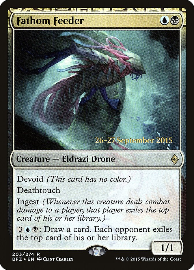 Fathom Feeder [Battle for Zendikar Prerelease Promos] | Gate City Games LLC