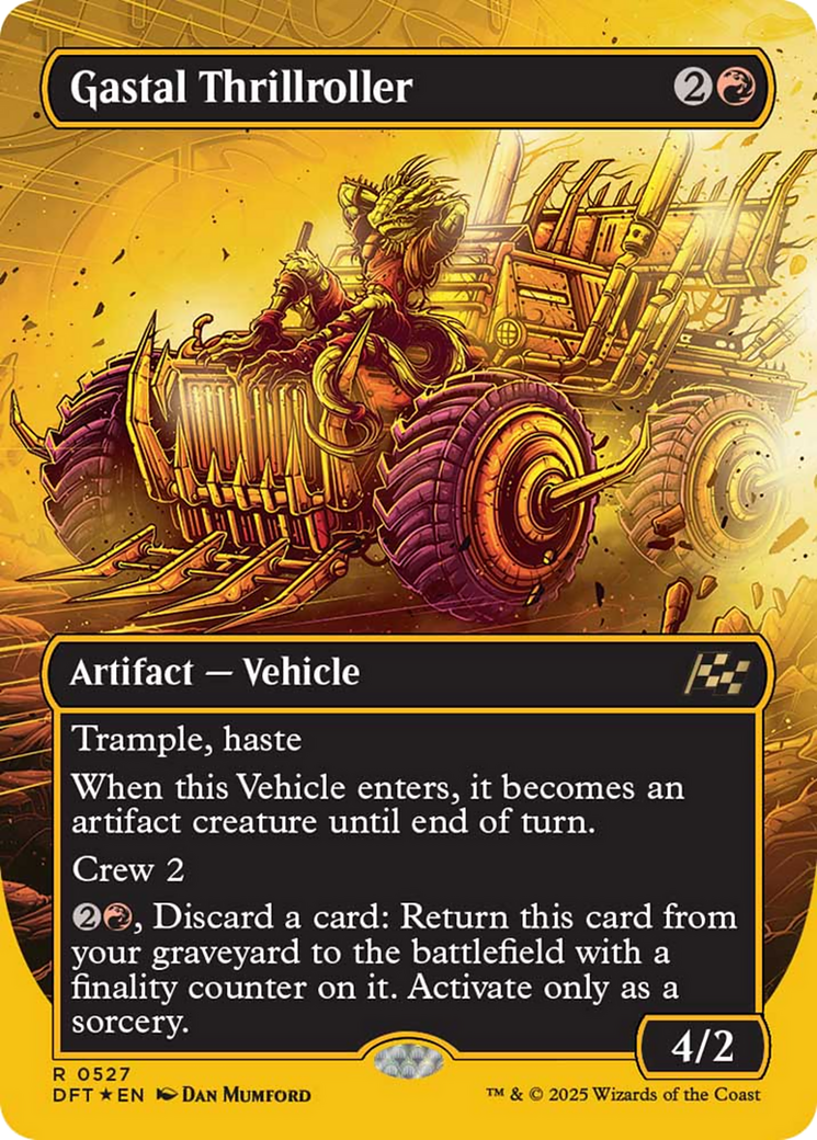 Gastal Thrillroller (Borderless) (First-Place Foil) [Aetherdrift] | Gate City Games LLC
