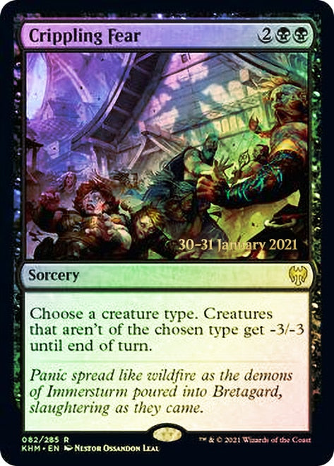 Crippling Fear [Kaldheim Prerelease Promos] | Gate City Games LLC