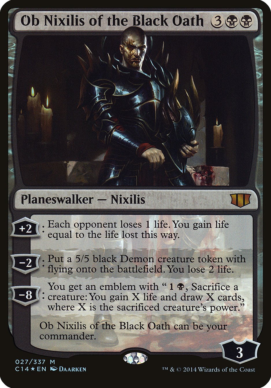 Ob Nixilis of the Black Oath (Oversized) [Commander 2014 Oversized] | Gate City Games LLC