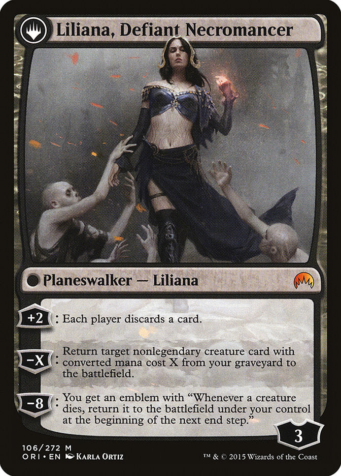 Liliana, Heretical Healer // Liliana, Defiant Necromancer [Magic Origins] | Gate City Games LLC