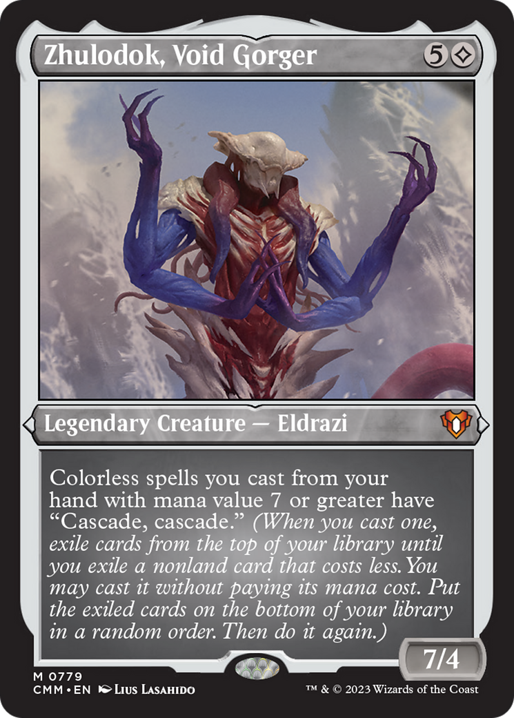 Zhulodok, Void Gorger (Display Commander) (Foil Etched) [Commander Masters] | Gate City Games LLC