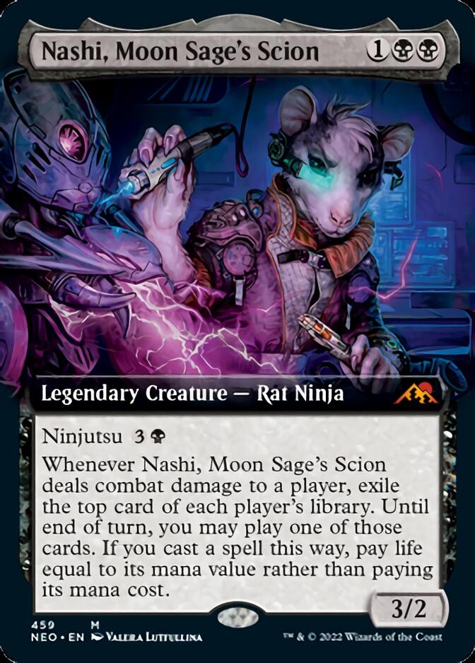 Nashi, Moon Sage's Scion (Extended Art) [Kamigawa: Neon Dynasty] | Gate City Games LLC