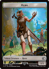 Hero (0002) // Wizard (0014) Double-Sided Token [FINAL FANTASY Tokens] | Gate City Games LLC