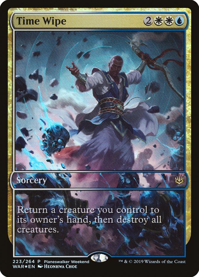 Time Wipe (Planeswalker Weekend) (Full Art) [War of the Spark Promos] | Gate City Games LLC