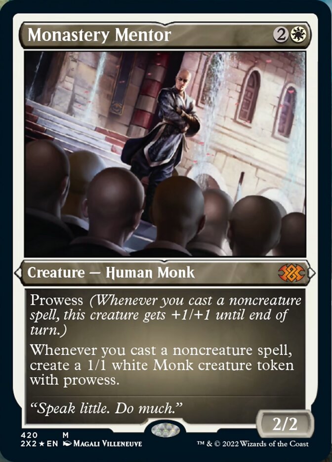 Monastery Mentor (Foil Etched) [Double Masters 2022] | Gate City Games LLC