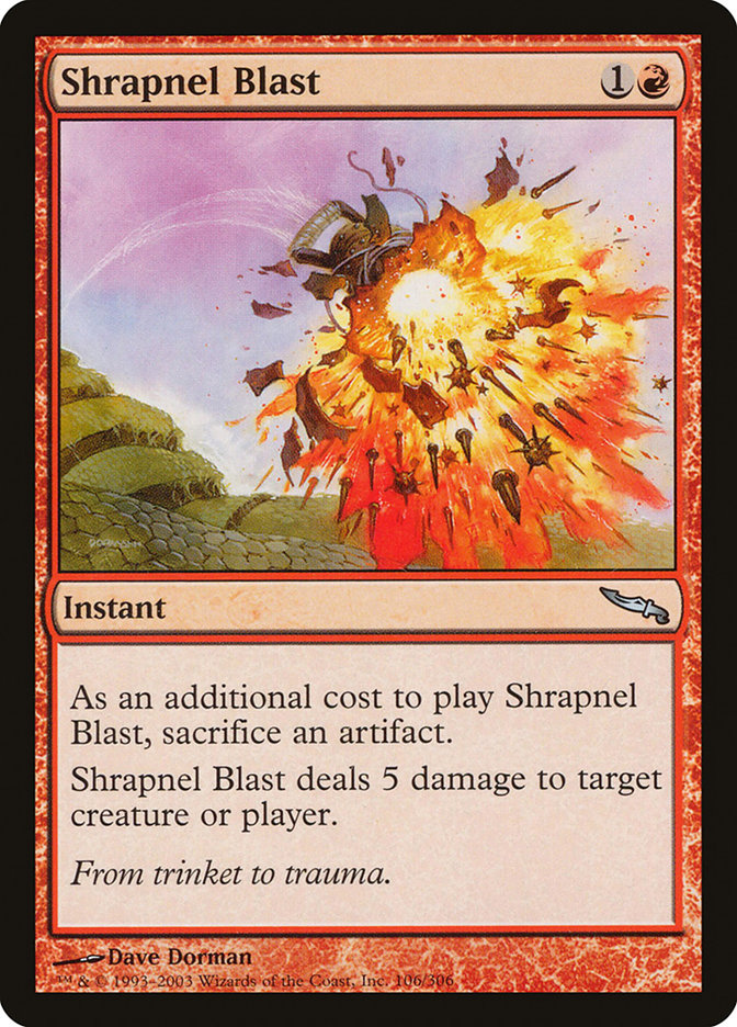 Shrapnel Blast [Mirrodin] | Gate City Games LLC