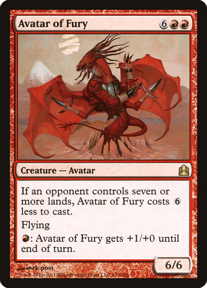 Avatar of Fury [Commander 2011] | Gate City Games LLC