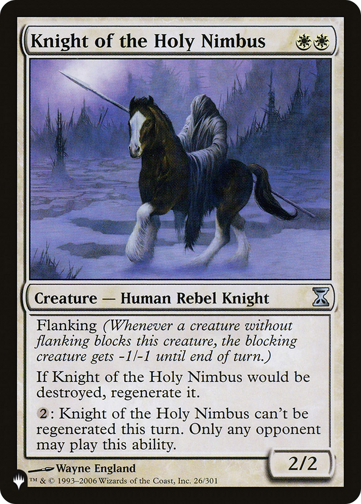 Knight of the Holy Nimbus [The List] | Gate City Games LLC