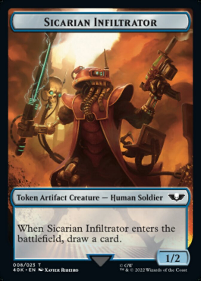 Soldier (003) // Sicarian Infiltrator Double-Sided Token [Warhammer 40,000 Tokens] | Gate City Games LLC
