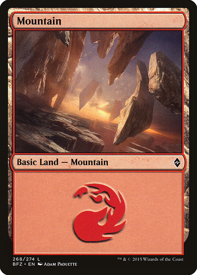 Mountain (268) [Battle for Zendikar] | Gate City Games LLC