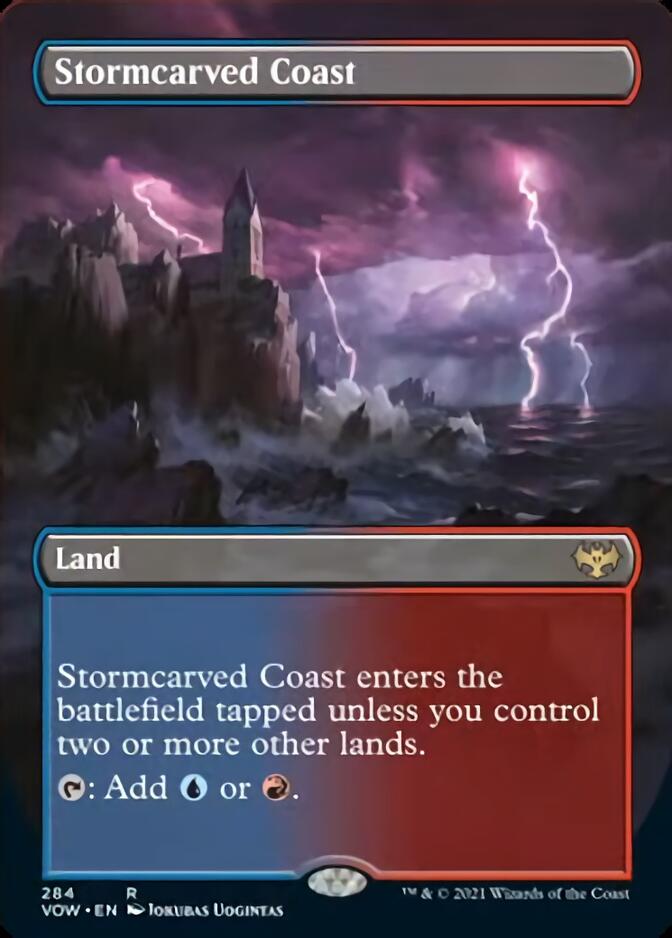 Stormcarved Coast (Borderless Alternate Art) [Innistrad: Crimson Vow] | Gate City Games LLC