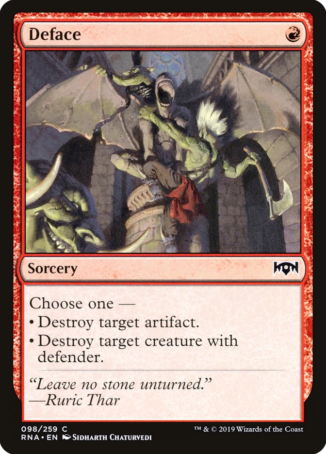Deface [Ravnica Allegiance] | Gate City Games LLC