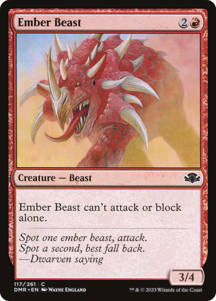 Ember Beast [Dominaria Remastered] | Gate City Games LLC