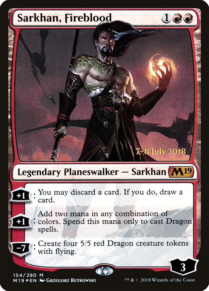 Sarkhan, Fireblood [Core Set 2019 Prerelease Promos] | Gate City Games LLC