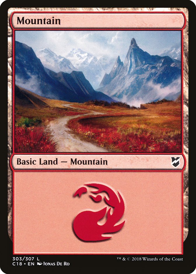 Mountain (303) [Commander 2018] | Gate City Games LLC