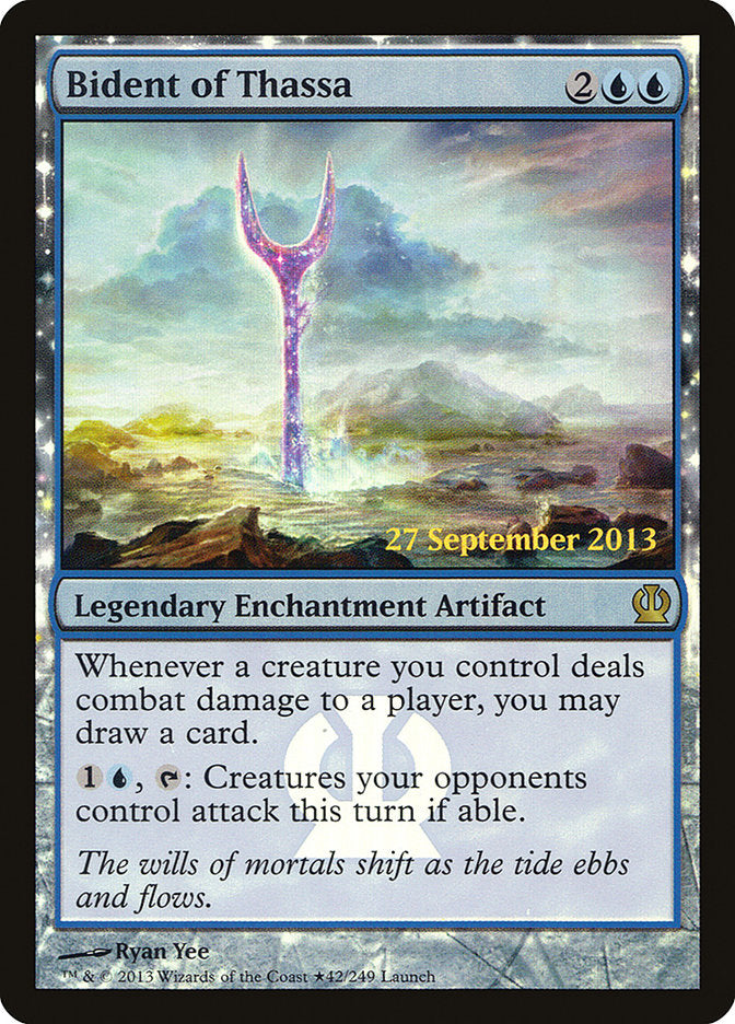 Bident of Thassa (Prerelease) [Theros Promos] | Gate City Games LLC
