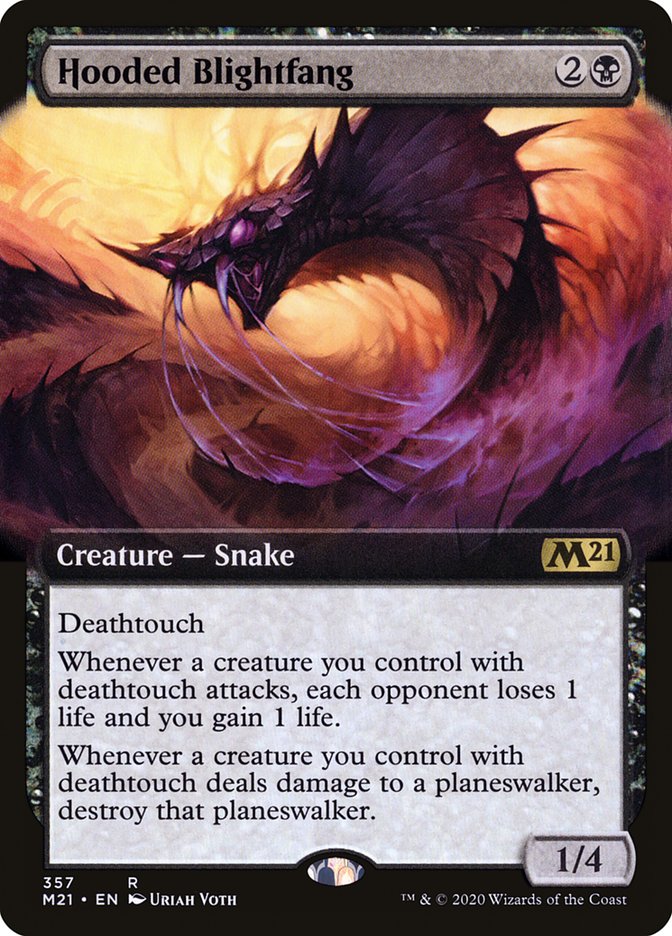 Hooded Blightfang (Extended Art) [Core Set 2021] | Gate City Games LLC