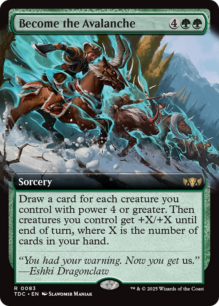 Become the Avalanche (Extended Art) [Tarkir: Dragonstorm Commander] | Gate City Games LLC