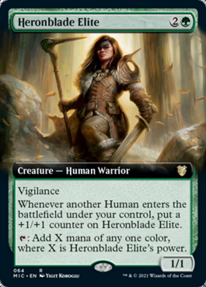 Heronblade Elite (Extended Art) [Innistrad: Midnight Hunt Commander] | Gate City Games LLC
