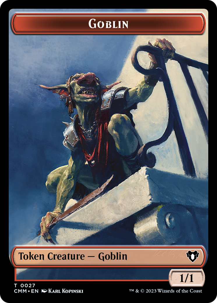 Saproling // Goblin Double-Sided Token [Commander Masters Tokens] | Gate City Games LLC