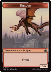 Dragon (0008) // Dragon (0009) Double-Sided Token [Foundations Commander Tokens] | Gate City Games LLC