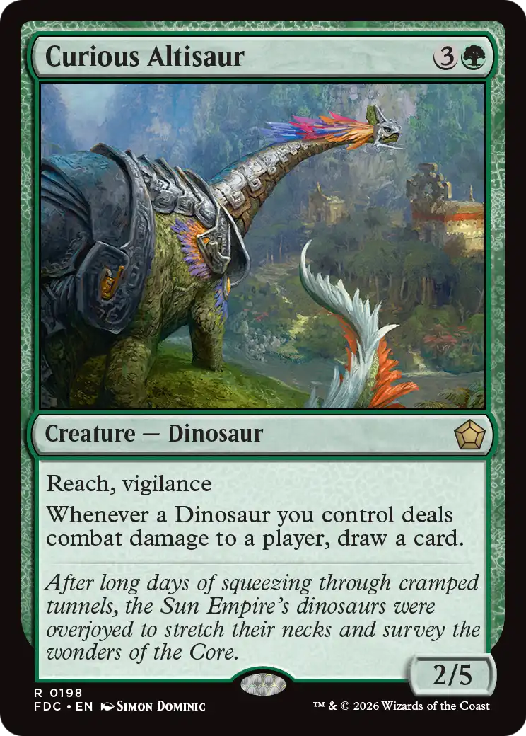 Curious Altisaur [Foundations Commander] | Gate City Games LLC